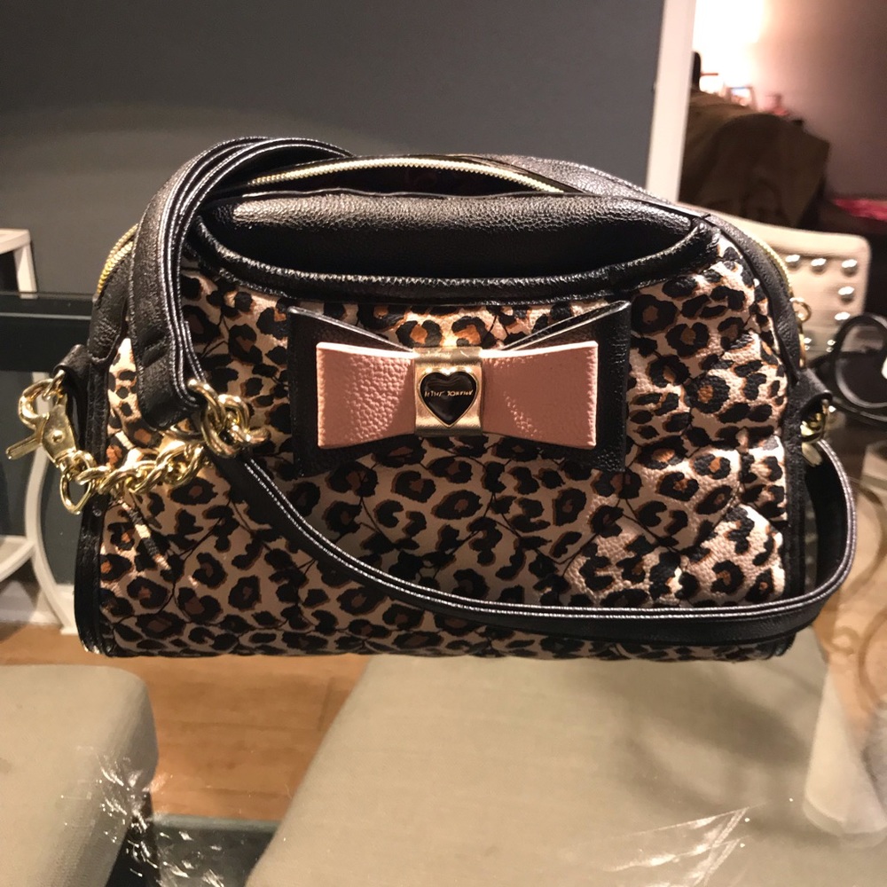 Betsy Johnson leopard crossbody